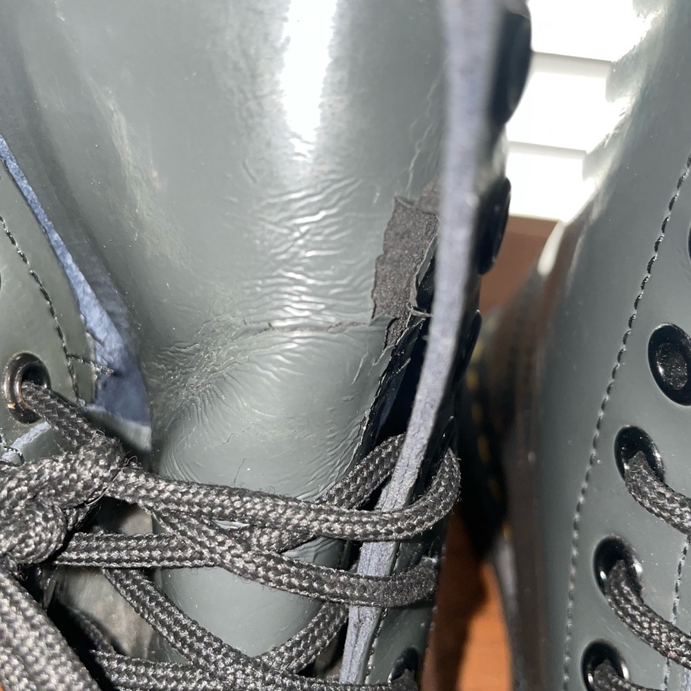 COPY - Dr. Martens Patent Leather Grey Boots-Used - Picture 6 of 6